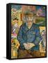 Le pere Tanguy Oil on canvas, 1887 .-Vincent van Gogh-Framed Stretched Canvas