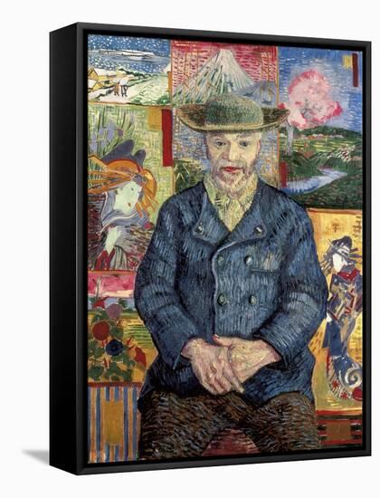 Le pere Tanguy-Vincent van Gogh-Framed Stretched Canvas