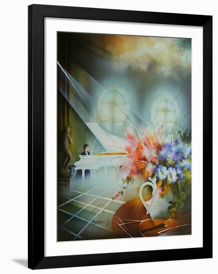 Le piano blanc-Raymond Poulet-Framed Limited Edition