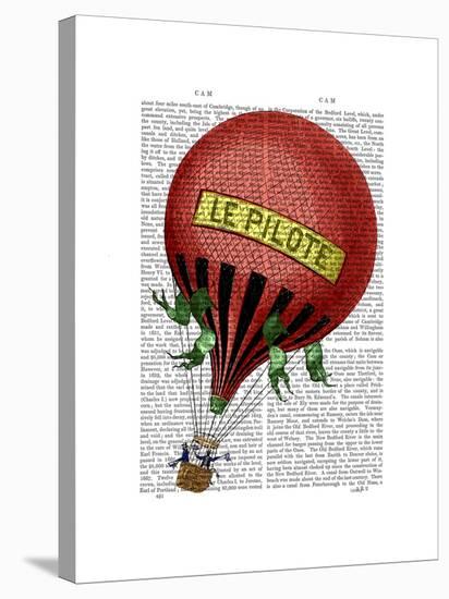 Le Pilote Hot Air Balloon-Fab Funky-Stretched Canvas