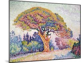 'Le Pin de Bertaud at Saint-Tropez', 1909-Paul Signac-Mounted Giclee Print