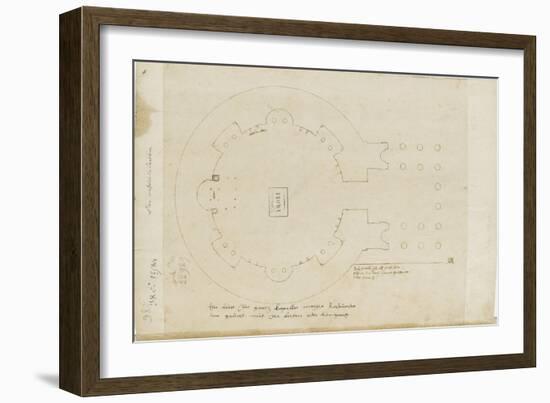 Le plan du Panthéon d'Agrippa à Rome-Herman Vischer-Framed Giclee Print