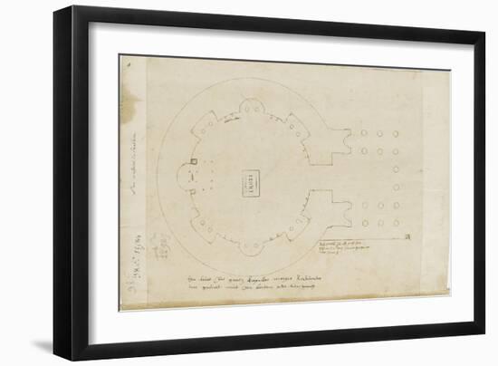 Le plan du Panthéon d'Agrippa à Rome-Herman Vischer-Framed Giclee Print