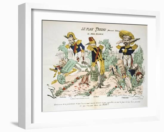 Le Plan Trochu, 1870-1871-null-Framed Giclee Print