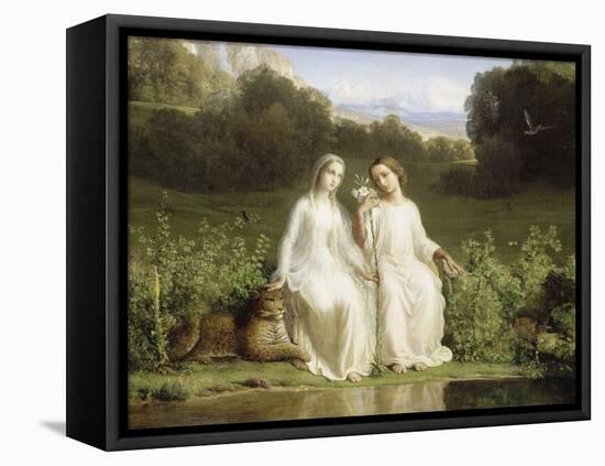 Le Poème de l'âme. Virginitas-Louis Janmot-Framed Stretched Canvas