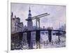 Le Pont, Amsterdam, 1870-71-Claude Monet-Framed Giclee Print