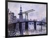 Le Pont, Amsterdam, 1870-71-Claude Monet-Framed Giclee Print