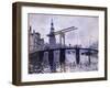 Le Pont, Amsterdam, 1870-71-Claude Monet-Framed Giclee Print