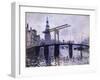 Le Pont, Amsterdam, 1870-71-Claude Monet-Framed Giclee Print