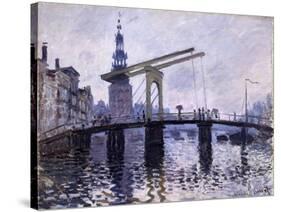 Le Pont, Amsterdam, 1870-71-Claude Monet-Stretched Canvas