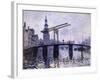 Le Pont, Amsterdam, 1870-71-Claude Monet-Framed Giclee Print