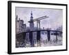 Le Pont, Amsterdam, 1870-71-Claude Monet-Framed Giclee Print