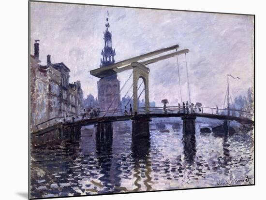 Le Pont, Amsterdam, 1870-71-Claude Monet-Mounted Giclee Print