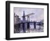 Le Pont, Amsterdam, 1870-71-Claude Monet-Framed Giclee Print