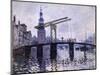 Le Pont, Amsterdam, 1870-71-Claude Monet-Mounted Giclee Print