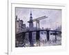 Le Pont, Amsterdam, 1870-71-Claude Monet-Framed Giclee Print