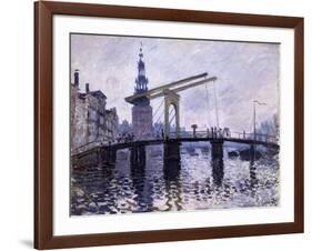 Le Pont, Amsterdam, 1870-71-Claude Monet-Framed Giclee Print