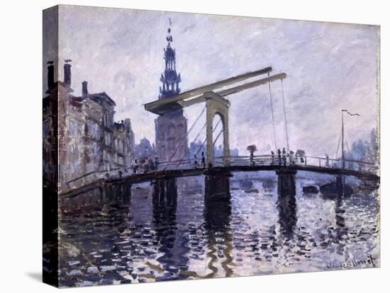 Le Pont, Amsterdam, 1870-71-Claude Monet-Stretched Canvas