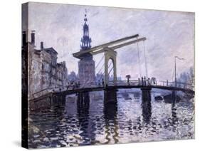 Le Pont, Amsterdam, 1870-71-Claude Monet-Stretched Canvas