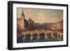 Le Pont au Change, le palais (conciergerie) et la Seine vers l'aval. Paris (Ier arr.), 1801-1850-Angelo Garbizza-Framed Giclee Print