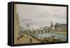 Le Pont-au-Change vu du quai de Gesvres-Jean-Baptiste-Camille Corot-Framed Stretched Canvas