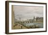 Le Pont-au-Change vu du quai de Gesvres-Jean-Baptiste-Camille Corot-Framed Giclee Print