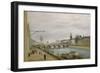 Le Pont-au-Change vu du quai de Gesvres-Jean-Baptiste-Camille Corot-Framed Giclee Print