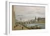 Le Pont-au-Change vu du quai de Gesvres-Jean-Baptiste-Camille Corot-Framed Giclee Print