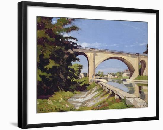 Le Pont Canal a Briare, 1888-Henri-Joseph Harpignies-Framed Giclee Print