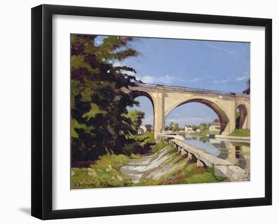 Le Pont Canal a Briare, 1888-Henri-Joseph Harpignies-Framed Giclee Print