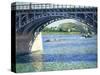 Le Pont D'Argenteuil Et La Seine, Ca. 1883-Gustave Caillebotte-Stretched Canvas