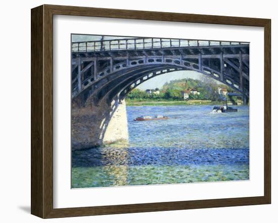 Le Pont D'Argenteuil Et La Seine, Ca. 1883-Gustave Caillebotte-Framed Giclee Print