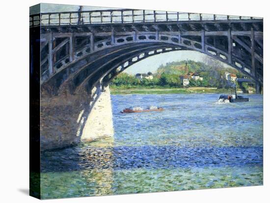 Le Pont D'Argenteuil Et La Seine, Ca. 1883-Gustave Caillebotte-Stretched Canvas