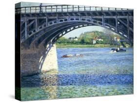 Le Pont D'Argenteuil Et La Seine, Ca. 1883-Gustave Caillebotte-Stretched Canvas
