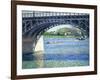 Le Pont D'Argenteuil Et La Seine, Ca. 1883-Gustave Caillebotte-Framed Giclee Print