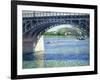 Le Pont D'Argenteuil Et La Seine, Ca. 1883-Gustave Caillebotte-Framed Giclee Print