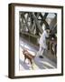 Le Pont de L'Europe: Detail of a Resting Man and a Dog, 1876-Gustave Caillebotte-Framed Giclee Print