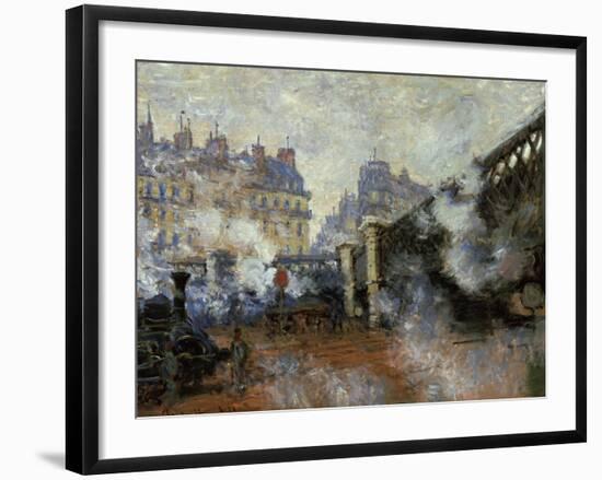 Le Pont De L'Europe, Gare Saint-Lazare, 1877-Claude Monet-Framed Giclee Print