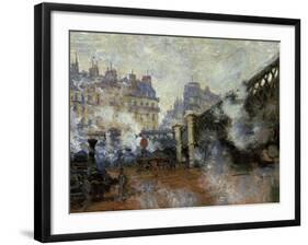 Le Pont De L'Europe, Gare Saint-Lazare, 1877-Claude Monet-Framed Giclee Print