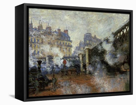 Le Pont De L'Europe, Gare Saint-Lazare, 1877-Claude Monet-Framed Stretched Canvas