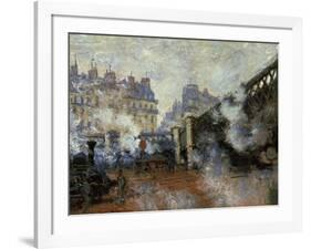 Le Pont De L'Europe, Gare Saint-Lazare, 1877-Claude Monet-Framed Giclee Print