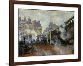 Le Pont De L'Europe, Gare Saint-Lazare, 1877-Claude Monet-Framed Giclee Print