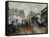 Le Pont De L'Europe, Gare Saint-Lazare, 1877-Claude Monet-Framed Stretched Canvas