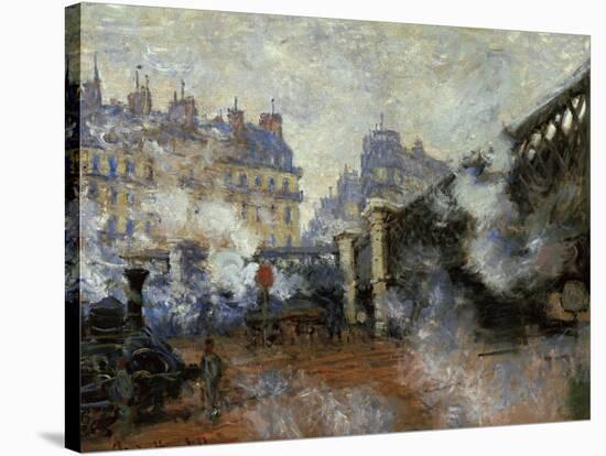 Le Pont De L'Europe, Gare Saint-Lazare, 1877-Claude Monet-Stretched Canvas