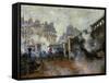 Le Pont De L'Europe, Gare Saint-Lazare, 1877-Claude Monet-Framed Stretched Canvas