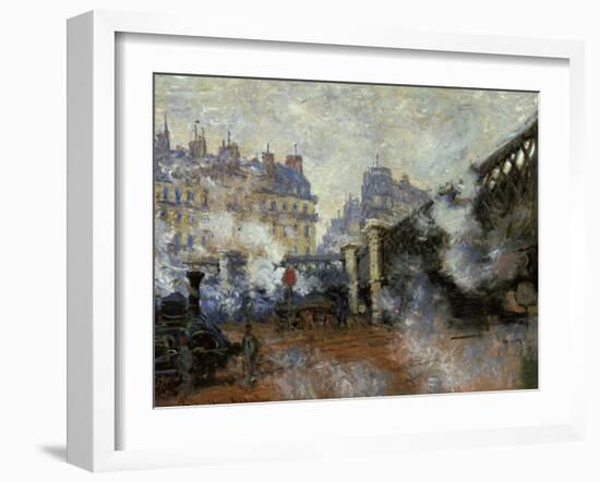 Le Pont De L'Europe, Gare Saint-Lazare, 1877-Claude Monet-Framed Giclee Print