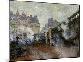 Le Pont De L'Europe, Gare Saint-Lazare, 1877-Claude Monet-Mounted Giclee Print