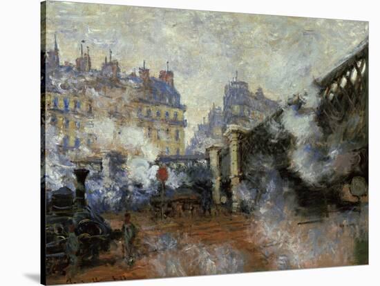 Le Pont De L'Europe, Gare Saint-Lazare, 1877-Claude Monet-Stretched Canvas