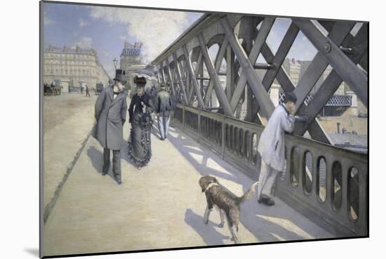 Le Pont de L'Europe-Gustave Caillebotte-Mounted Giclee Print