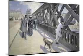 Le Pont de L'Europe-Gustave Caillebotte-Mounted Giclee Print